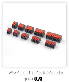 Wire Connector Electrical Terminal Blocks Splitter Led Push in Quick Connectors Conductor Cable  Junction Box 0.5-6mm²