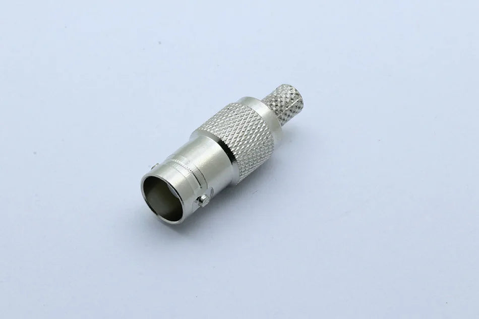 1pc RF Coaxial Connector BNC Female Jack Crimp Connector Straight for RG58 RG59 RG6 Cable Adapter CCTV Connector