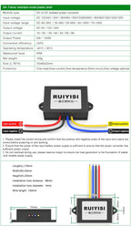 RUIYISI DC-DC Isolated Power Converter 24V 36V 48V 60V 72V 80V 90V 120V 130V 12V to 12V Step-Down Module Transformer