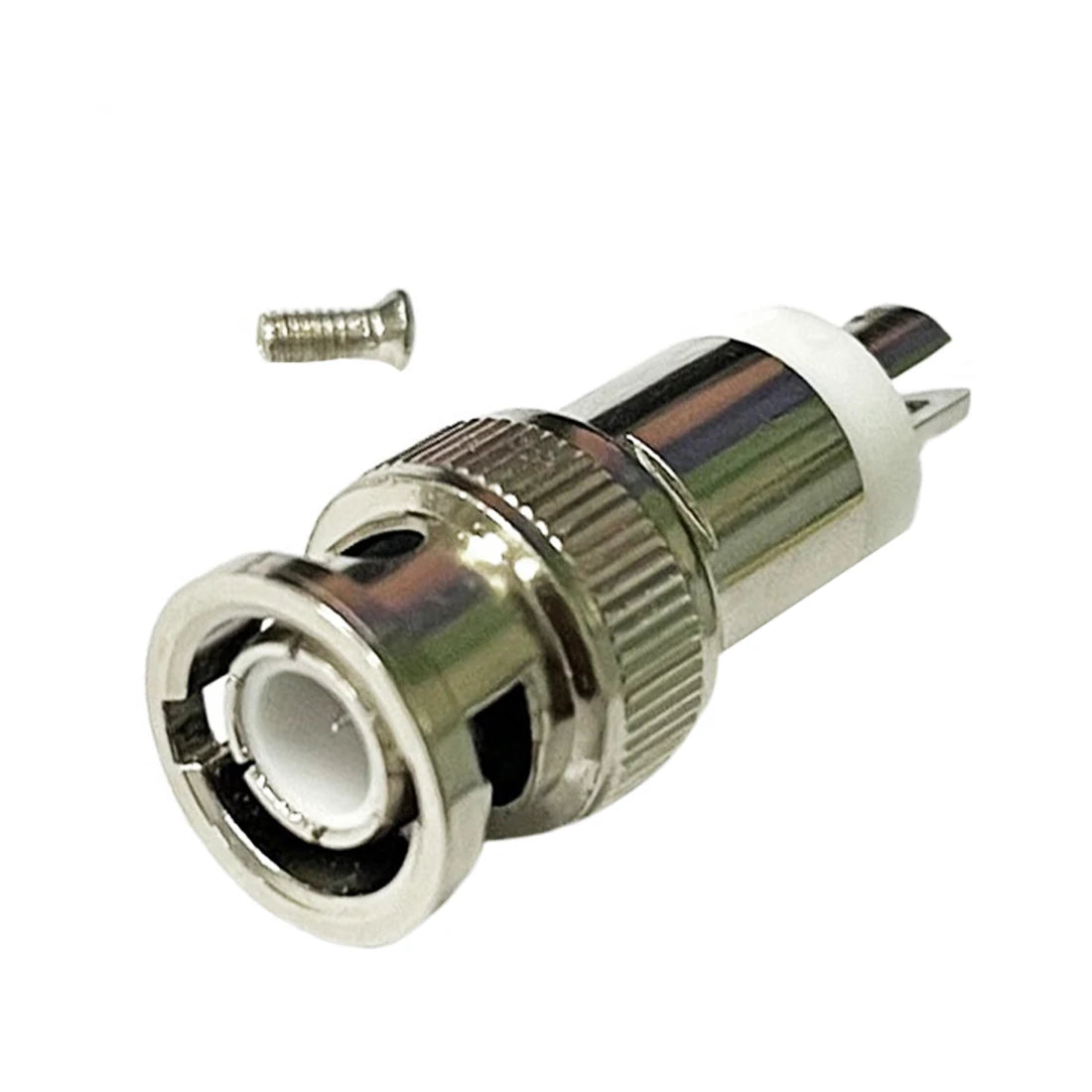 1pc SMA Male BNC Plug M4 Thread RF Connector with Screw Swivel Nickelplated For Telescopic Antenna Terminal