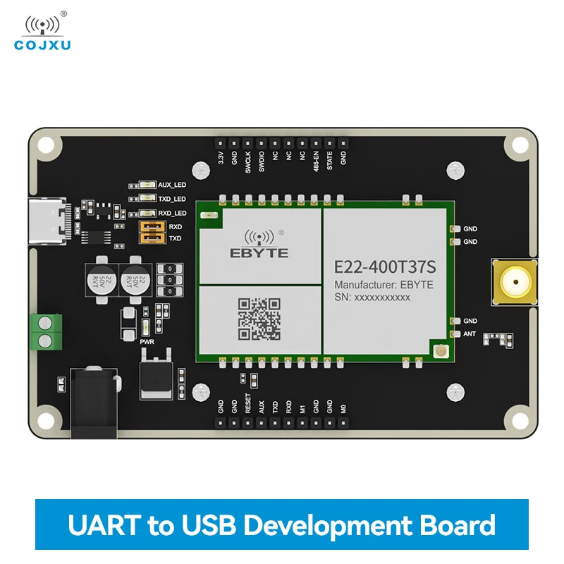 Test board LoRa Module 433/470MHz 5W 25Km Long distance Pre-welded E22-400T37S Test Kit COJXU E22-400TBH-02 USB Interface