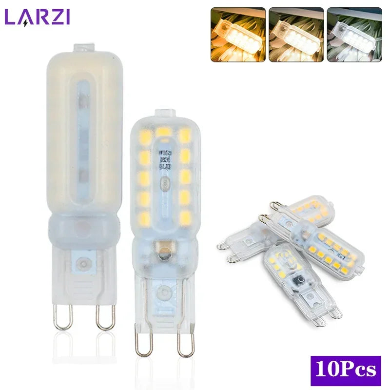 10pcs/lot G9 LED Light Bulb 220V 3W 5W 7W Cold/Warm/Natural White Spotlight for Crystal Chandelier Replace Halogen Lamp Lighting