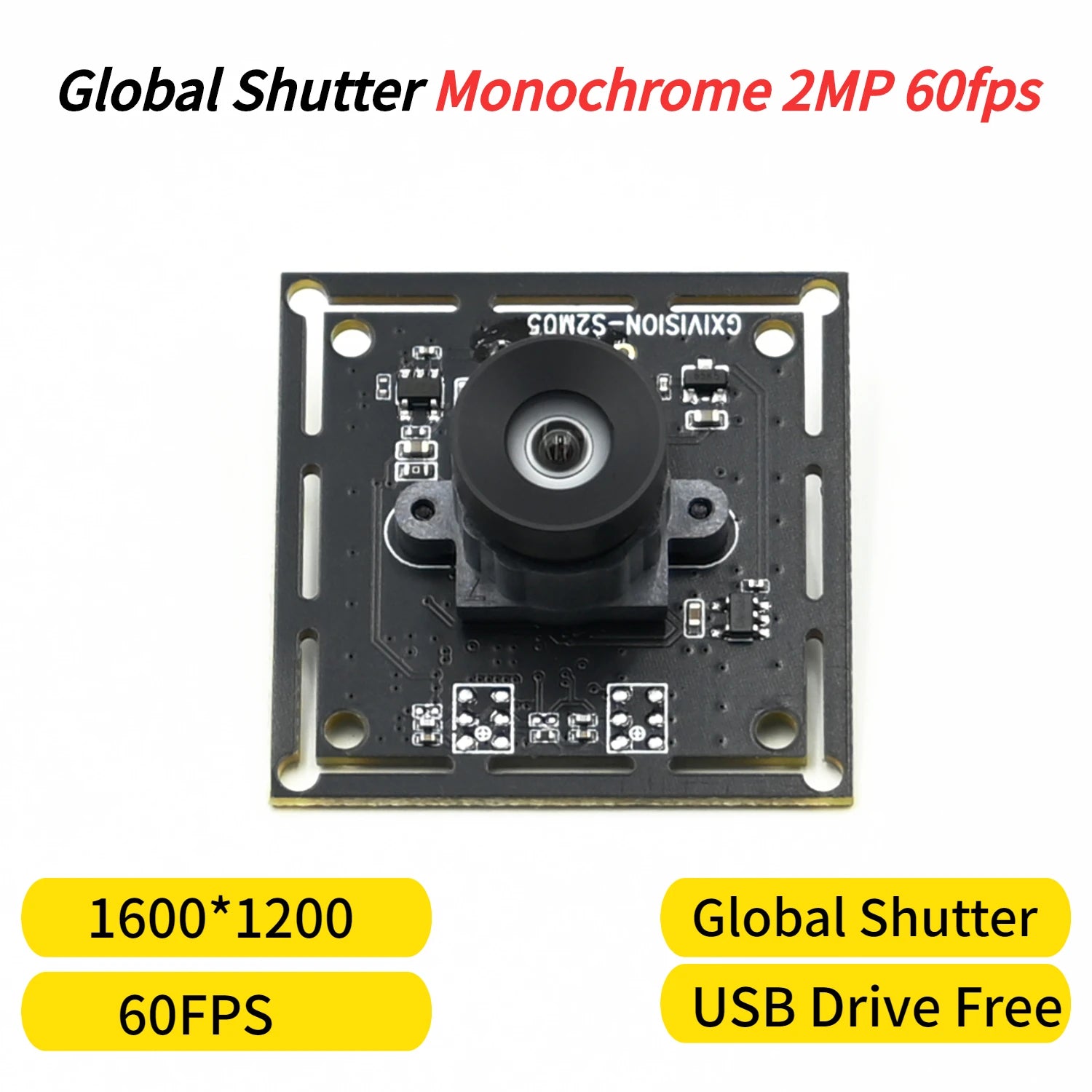 Global Shutter,180fps USB Camera Module VGA,Monochrome 640 x 480,UVC Compliant For Raspberry Pi Windows Android Machine Vision