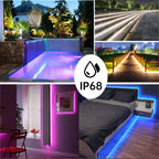 24V IP68 Waterproof LED Strip 120Leds White/Pink/Yellow/Red/Ice Blue/Green Swimming Pool Home Decor Flexible Ribbon Rope Light