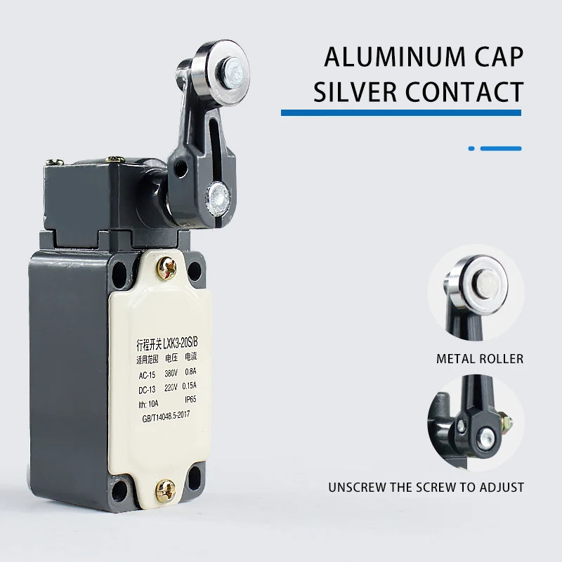 LXK3-20 Limit Switch 10A Rotary Reset Momentary Adjustable Roller Mini Electrical Power Travel Switches NO NC