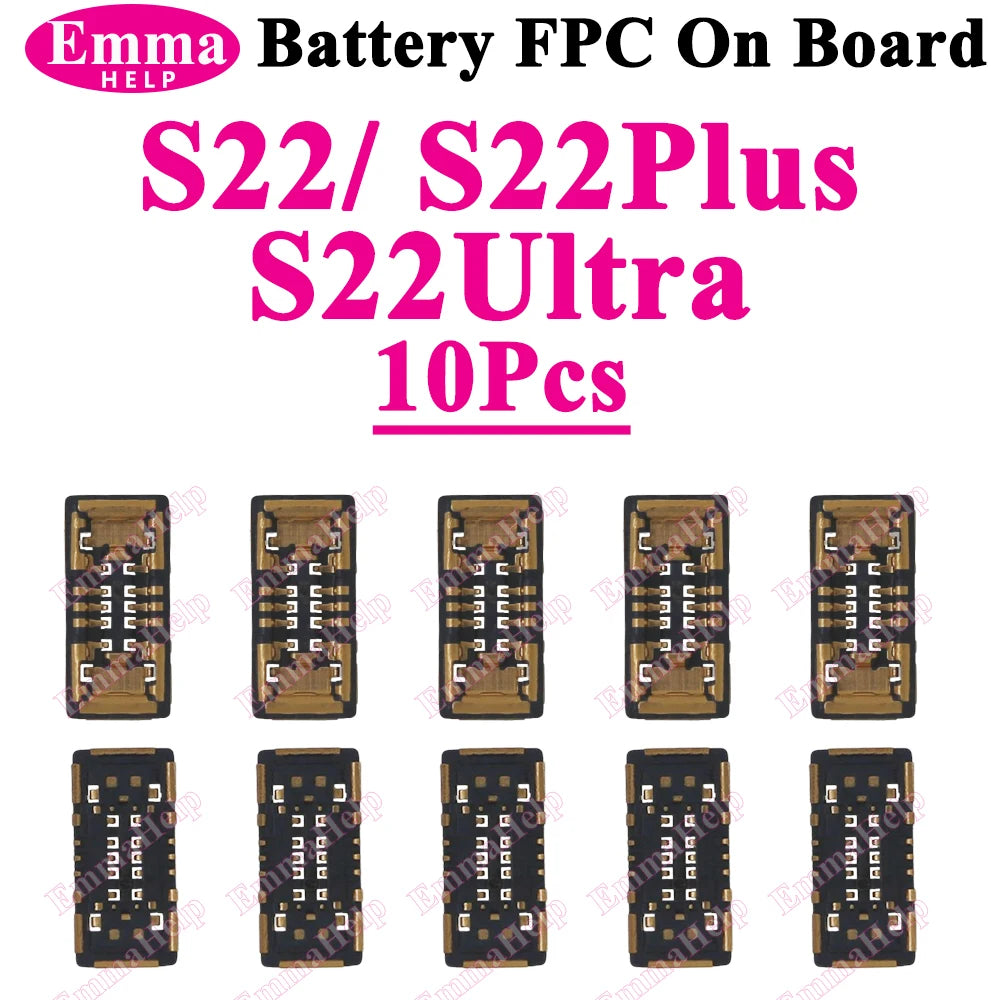 10Pcs Battery FPC Connector FPC for Samsung S24 S23 S22 S21 S20 S10 S10E Note 20 10 Plus S10 Lite On-Board Contactor Clip Plug