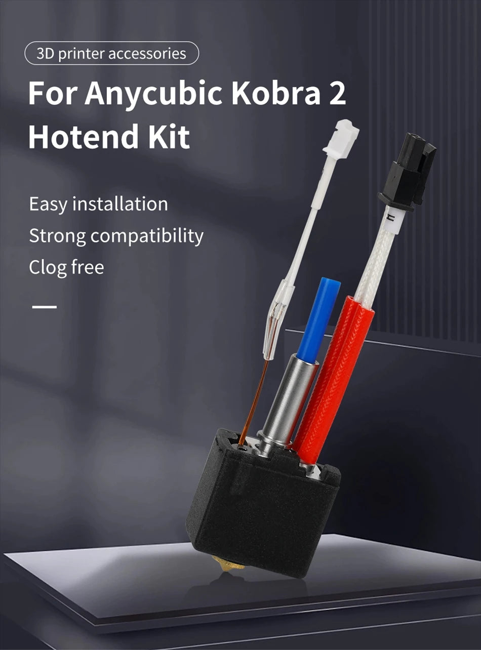 For Anycubic Kobra 2 Hotend Kit, Thermistor Heater Cartridge 0.4mm Print Hot end For Kobra2 Plus/ Kobra2 Pro/ Kobra2 Neo/ Kobra2