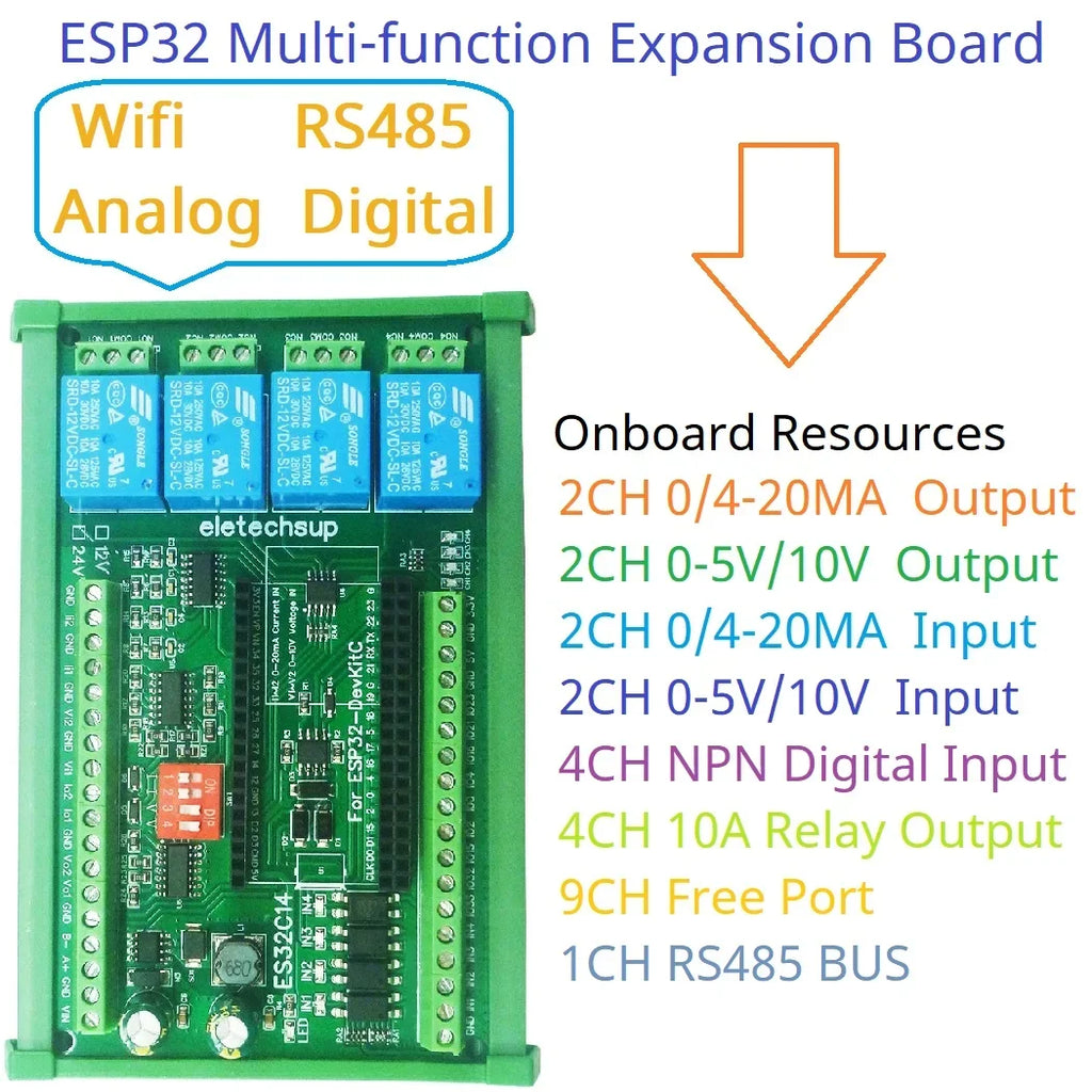 Upgrade Your Smart Home with ESP32 Expansion Board RS485 Modbus Module for Arduino PLC IOT DIY