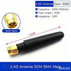 WiFi Antenna 6DBI 2.4GHz Foldable Glue Stick Antenna SMA Male Connector 2400-2500MHz Signal Booster For WiFi Router Wireless