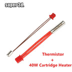 40/50W 24V Cartridge Heater High Temperature 300°C NTC100K Thermistor Heating Tube for Sprite Extruder Ender 3 S1 Pro 3D Printer