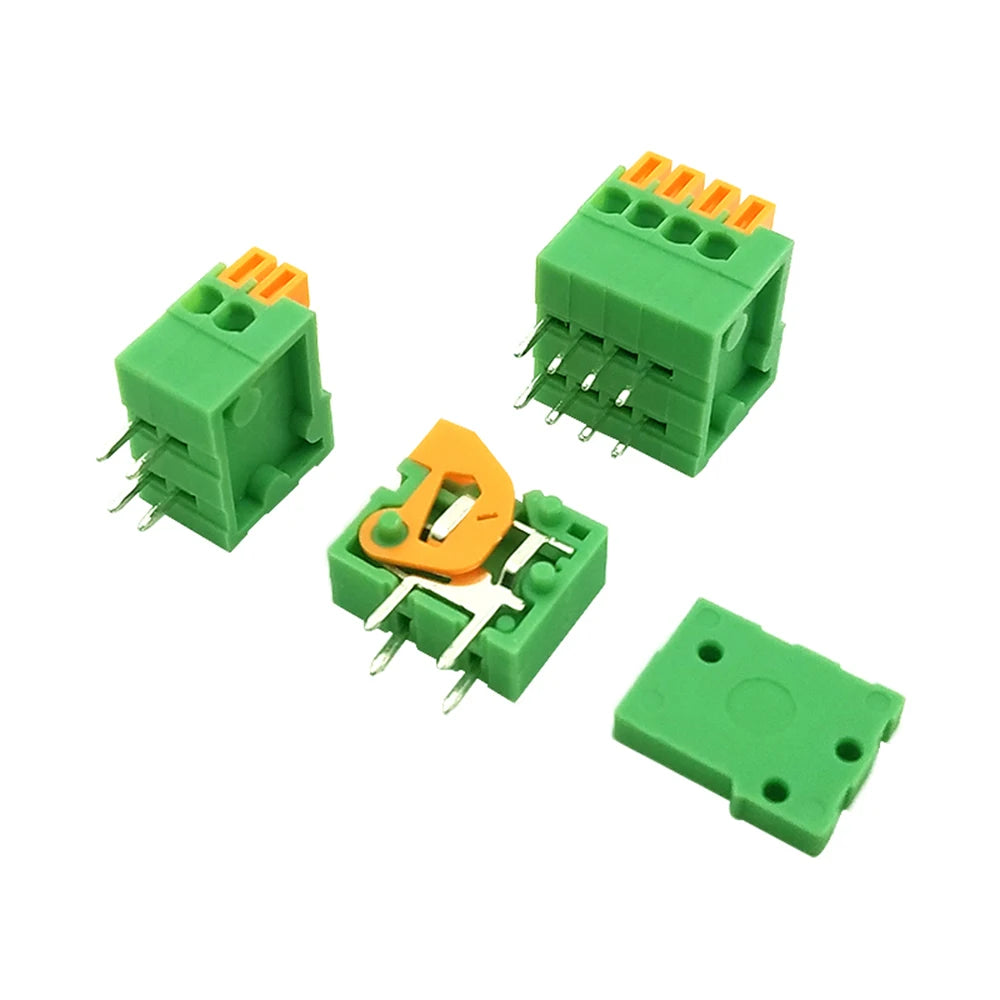 10pcs Splicable 2.54mm DG141V FFKDS/V Straight KF141R Right Angle FFKDS/H 150V/2A PCB Wire Spring Connector Terminal Block