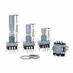 1pc EC11 Encoder Rotary Switch With Push on Switch Audio Digital Switch 20/30 Positions 15/20 Pulses 5Pin 15/20/30MM Plum Shaft