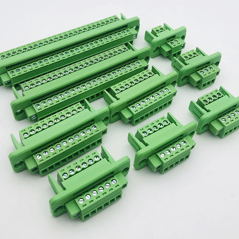 5/10Set 15EDGWC Pitch 3.81mm 2P/3P/4P/5P/6P/8P/9P Pluggable Terminal Block Connector JM15EDGKM 3.81mm Pitch
