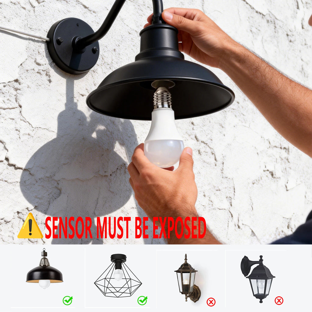 5/10 PACK 9W 12W Motion Sensor LED Bulbs E27 AC 80-265V Auto Dusk ON Dawn OFF Cold Warm Light for Garden Porch Outdoor Lighting
