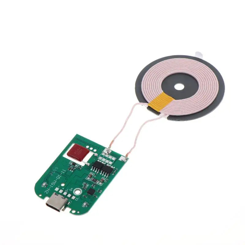 1Pcs Standard Wireless Charging TYPE-C MICRO-USB 5V 9V 15W Wireless Charger Module Transmitter PCBA Circuit Board Coil