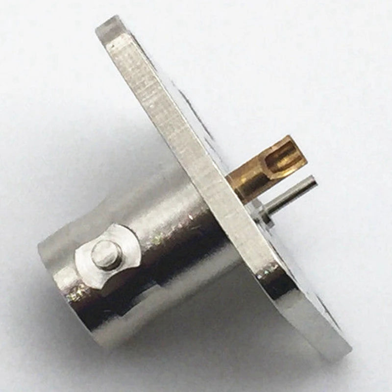 1Pcs Q9 BNC Female Jack Mount Socket 4Holes Flange Connector Q9 BNC Female Jack Flange(25*25mm) Panel Chassis Coax Brass Copper