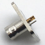 1Pcs Q9 BNC Female Jack Mount Socket 4Holes Flange Connector Q9 BNC Female Jack Flange(25*25mm) Panel Chassis Coax Brass Copper