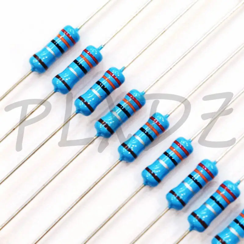 50pcs 1/2W 0.5W metal film resistor 1% 0.1R ~ 10M 10R 100R 470R 1K 2.2K 3.3K 4.7K 10K 33K 47K 100K 1M 10 22 100 220 330 470 ohm