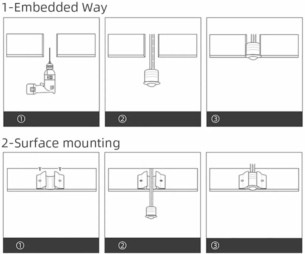 Touch Motion Sensor Switch Hand Sweep Wave On-Off 12V-24V IR Movement Sensing for Closet Cabinet Light Wardrobe Door Drawer Lamp