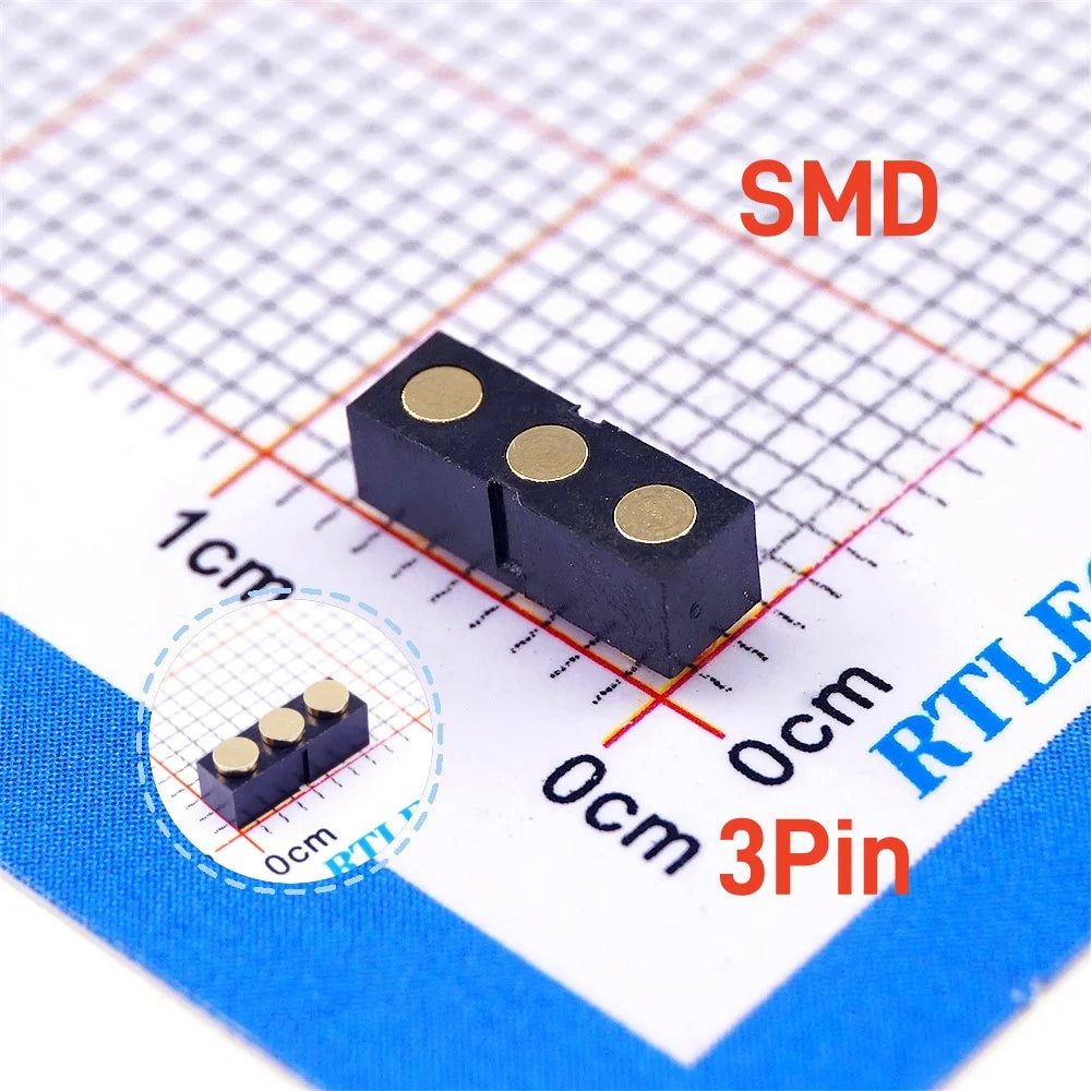 5 20Pcs Target Contact PAD Connector DIP 2.54 MM Grid 2 3 4 5 6 7 8 10 Position SMD Pogo Pin Header Strip Battery Power Charge