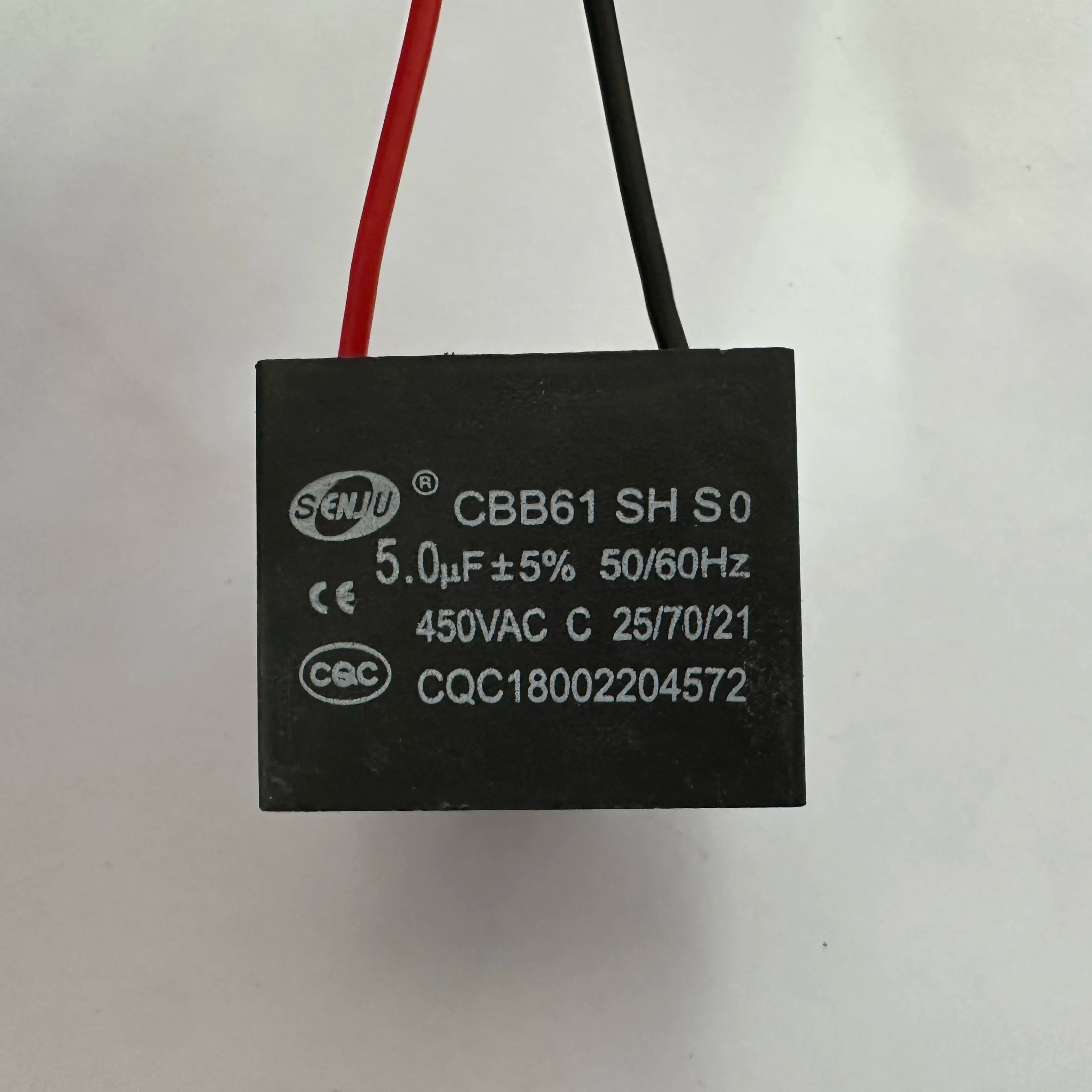 CBB61 Motor Start Capacitor 450V AC Fan Condenser1/1.2/1.5/1.8/2/2.5/3/4/5/6/8/10UF