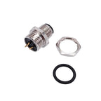 M12 Panel Back Mount Flange Socket Sensor Connector Waterproof Screw Threaded Coupling Male Female 3 4 5 8Pin M1216
