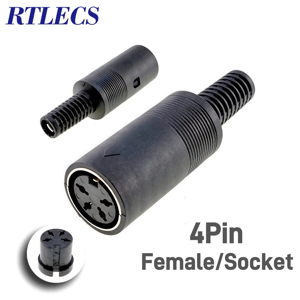 2/5 PCS 3P 4P 5P 6P 7P 8P 13Pin Din Male/Female Plug Soecket Jack With Plastic Handle Keyboard Cable Connector Adaper PS2 DIY