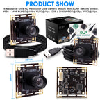 ELP 16MP USB Camera Module Wide Angle PC Webcam with Micro Distortion Lens IMX298 Industrial Lightburn Camera for Raspberry Pi