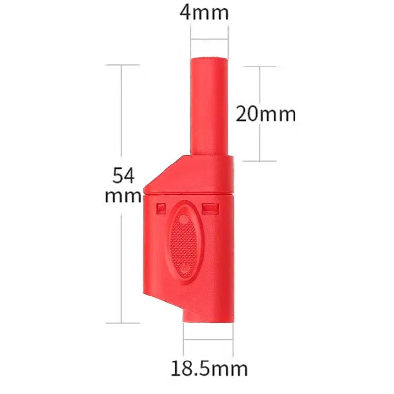 10PCS 4mm Stackable Banana Plug Sheath Retractable Solder Connector Nickel-plated Lantern Plug Red Black