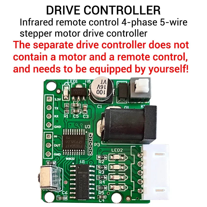 1PCS DC 5V ULN2003 DIY Stepper Motor Driver Board 28BYJ48 Infrared Remote Control New