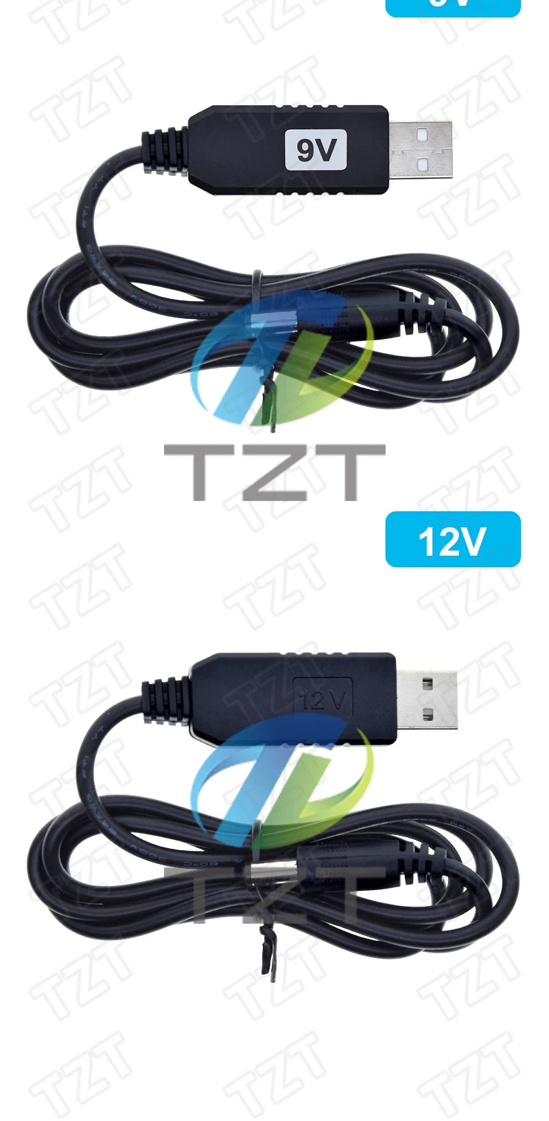 TZT 1/3PCS USB Power Boost Line DC 5V to DC 9V / 12V Step UP Module USB Converter Adapter Router Cable 2.1x5.5mm Plug