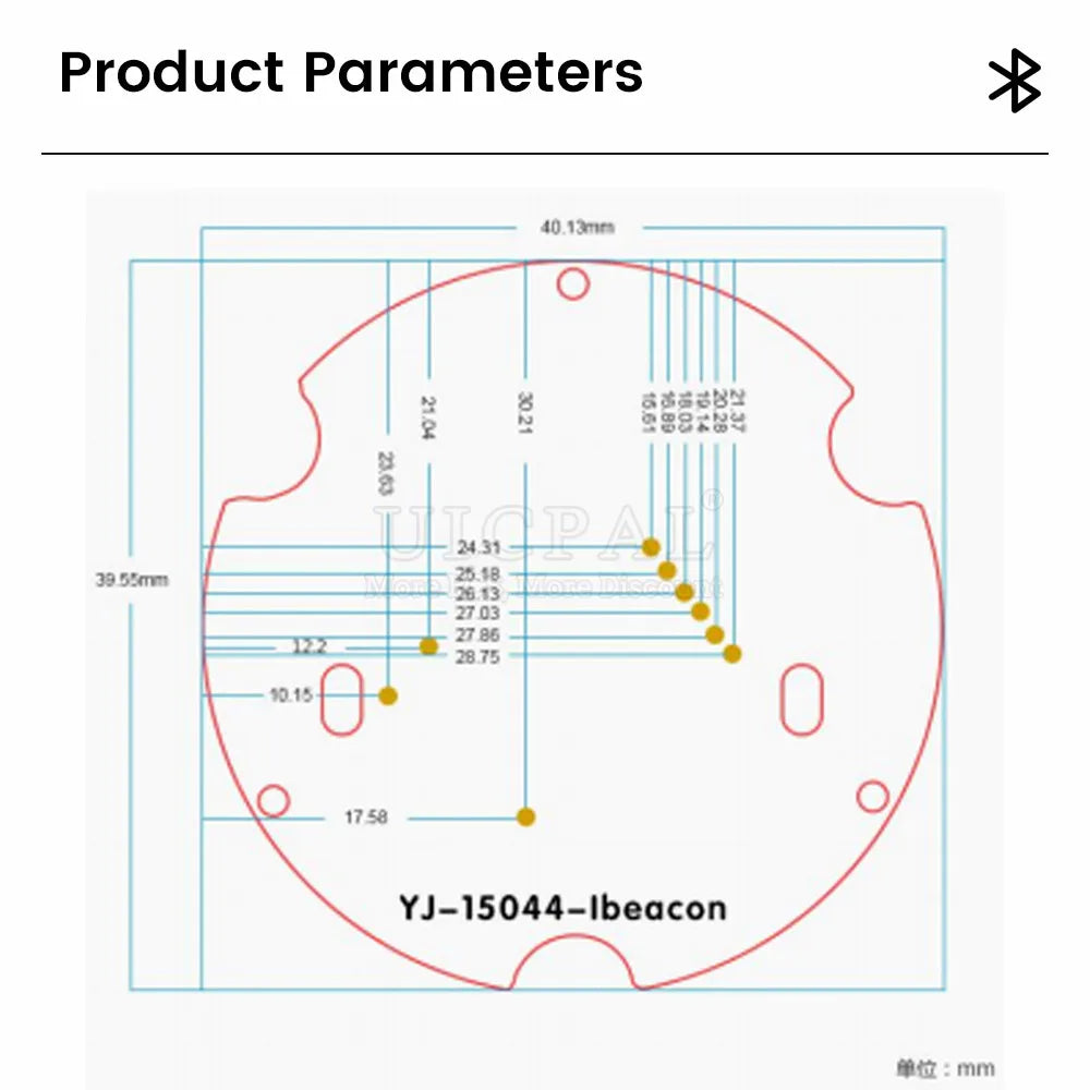 NRF51822 Beacon BLE4.2 4.0 Bluetooth Module Indoor Positioning Waterproof Long Range Programmable Tracker for IBeacon with Batte