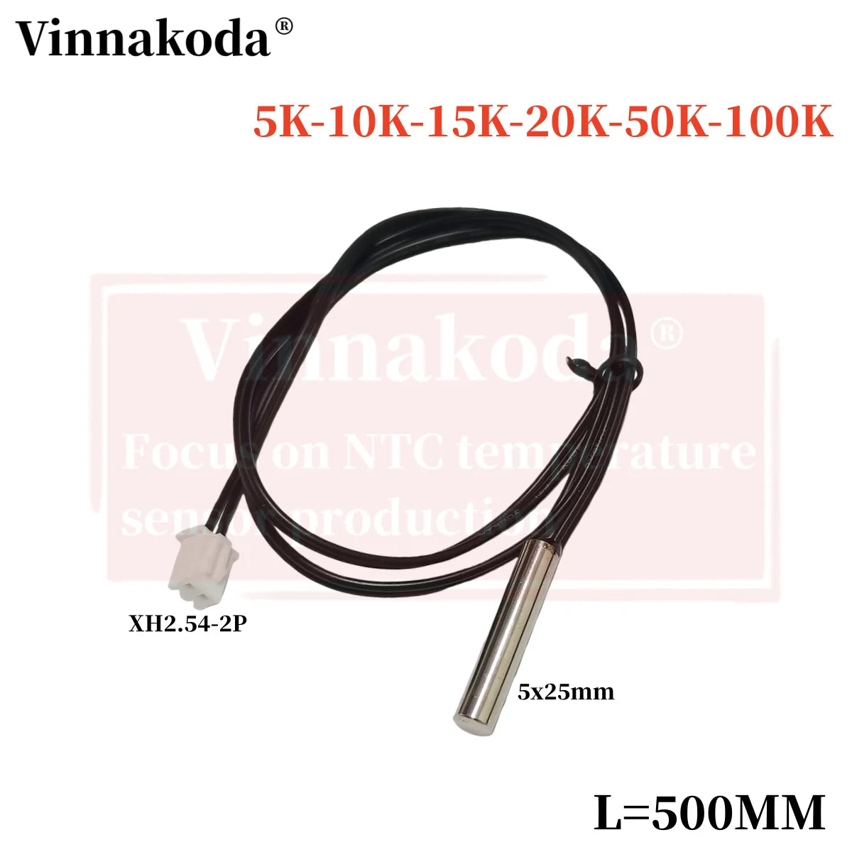 B3950  NTC 5K 10K 15K 20K 50K 100K L500MM Precision Epoxy Thermistor Temperature Sensor