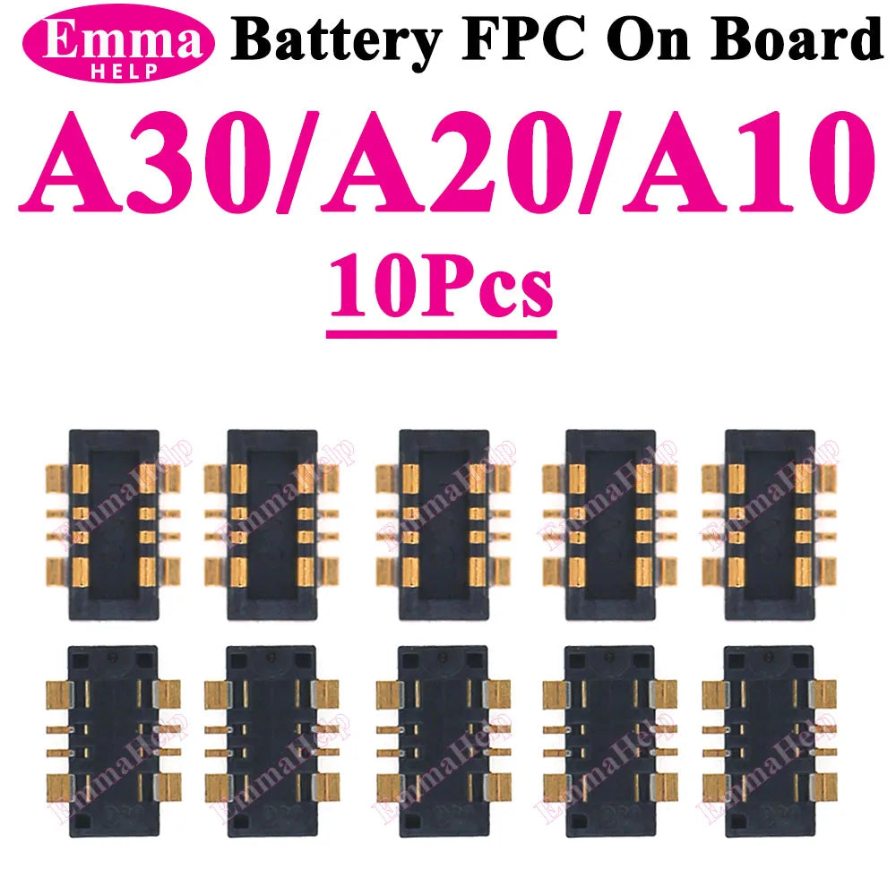 10Pcs Battery FPC Connector For Samsung A52 A32 A22 A52s A72 A71 A31 A51 A50s A30s A10 A20 A20e On Board inner Cilp Contact Plug