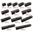 10-50Pcs DC3 IDC JTAG Socket 6-50Pin Male Header Connector 2.54mm Pitch Straight Needle DC3 ISP Double-spaced 2*6-50P DC3 Header
