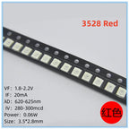 2000Pcs 3528 SMD LED Red Blue Green White Yellow Pink UV RGB LED Lamp Beads Size 1210 Light-emitting Diode High Bright Quality