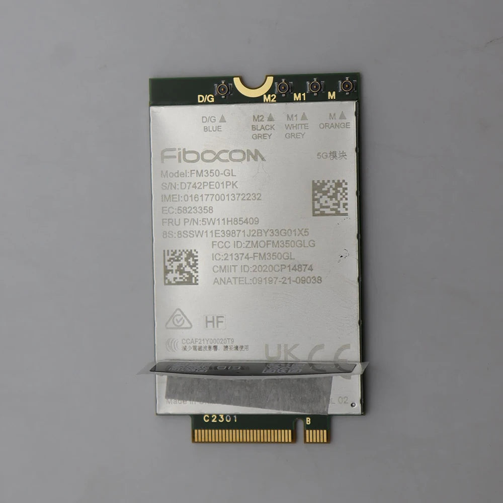 Fibocom FM350-GL 5G Solution Sub-6GHz M.2 Module 5W11H85409 Wireless WWAN Card For Thinkpad X1 Carbon 11th Gen Laptop