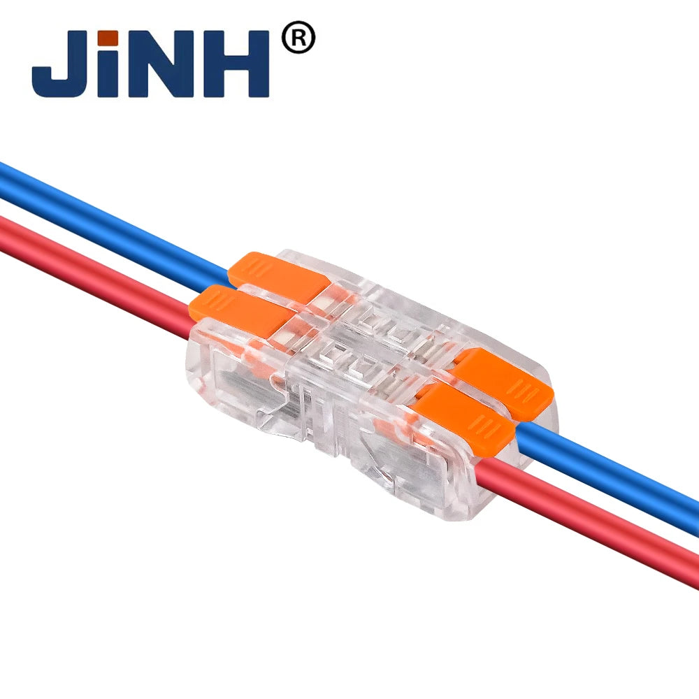 JINH Mini Fast Wiring Cable Connectors Universal Compact Splicing Electrical Conductors 10Pcs Push in Easy Home Terminal Block