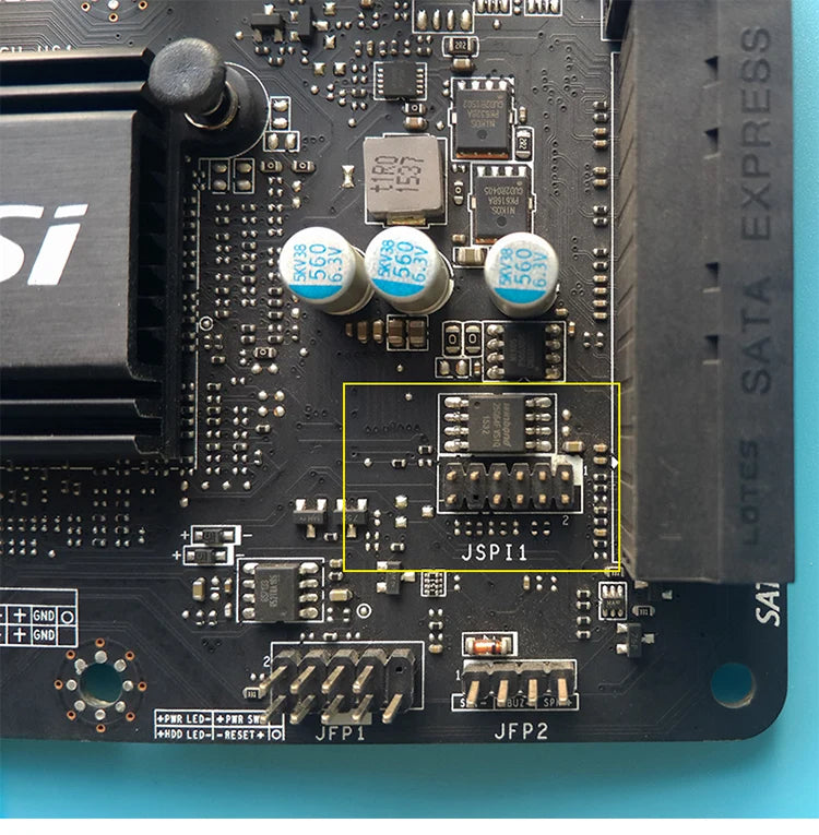 100% new Apply to msi motherboard BIOS chip through to burn down the flash free line JSPI1 programmer save brush black brick