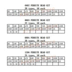 SMD Resistors KIT SMD capacitors kit 0402 0603 1206 0201 0805 1210 2010 1% 170 Values 400 Values 0R-10M ferrite bead sample book