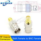 2PCS SMA Male Female to BNC Male Female Adapter SMA to BNC Connector for Wireless LAN Device, Coaxial Cable, Radio Antenna Adapt