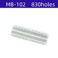 MB-102 Prototype Breadboard 400 830 Points Solderless PCB Bread Board Jumper Wires Cable Board  for Arduino Kit DIY Dupont Wire