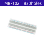 MB-102 Prototype Breadboard 400 830 Points Solderless PCB Bread Board Jumper Wires Cable Board  for Arduino Kit DIY Dupont Wire
