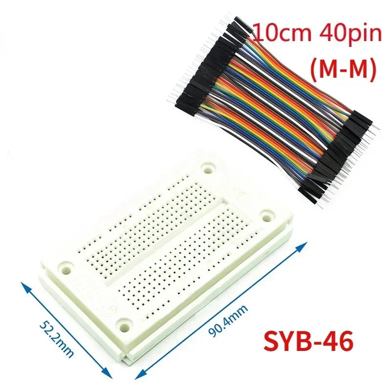 MB102 Breadboard ZY-204 400 Tie Point Solderless PCB Test Bread board Dupont Line Kit 20/40Pin 10/15/20cm Diy Electronic Kits