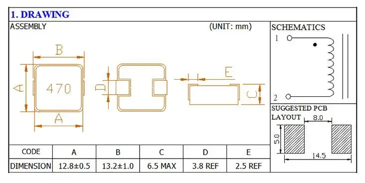 10pcs SMD Molding Power Inductors 0420 0520 0530 0630 0650 1uH 1.5uH 2.2uH 3.3uH 4.7uH  6.8uH 10uH 15uH 22uH 33uH 47uH Inductor