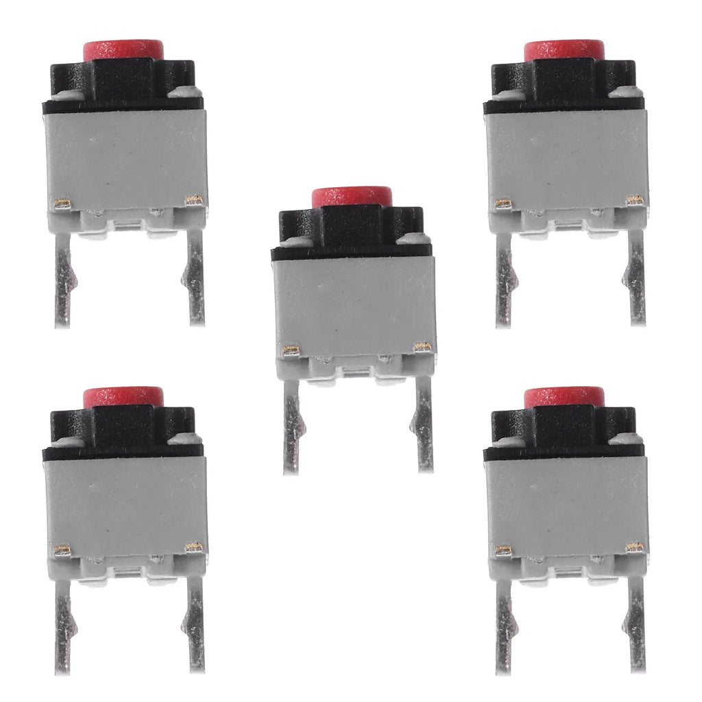 5Pcs Quiet Tactile Micro Switch Miniature Design High Sensitivity Ultra Silent for Industrial Electronics DIY Repairs