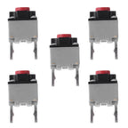 5Pcs Quiet Tactile Micro Switch Miniature Design High Sensitivity Ultra Silent for Industrial Electronics DIY Repairs