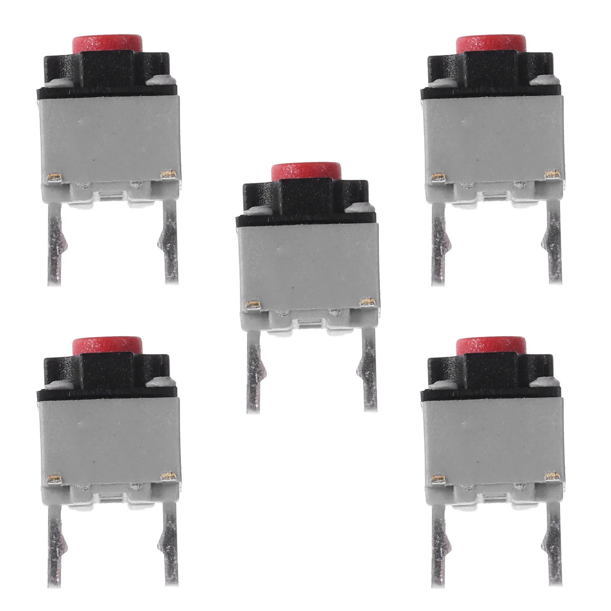 5Pcs Quiet Tactile Micro Switch Miniature Design High Sensitivity Ultra Silent for Industrial Electronics DIY Repairs