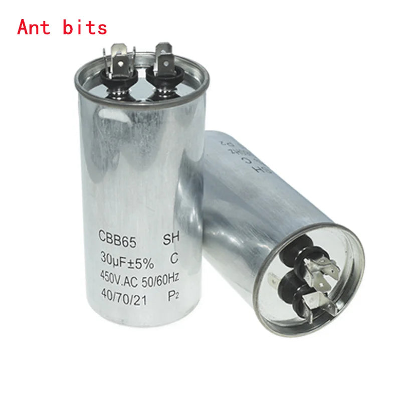 1PCS CBB65 Air Conditioner Compressor Start Capacitor 20 25 30UF 35UF 40UF 45UF 50UF 60UF 70UF 80UF 450V 4+2 New and Original