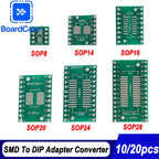 SOP8/14/16/20/24/28 turn DIP8/14/16/20/24/28 SMD To DIP IC Adapter Socket SOP TSSOP SSOP Board TO DIP Adapter Converter Plate